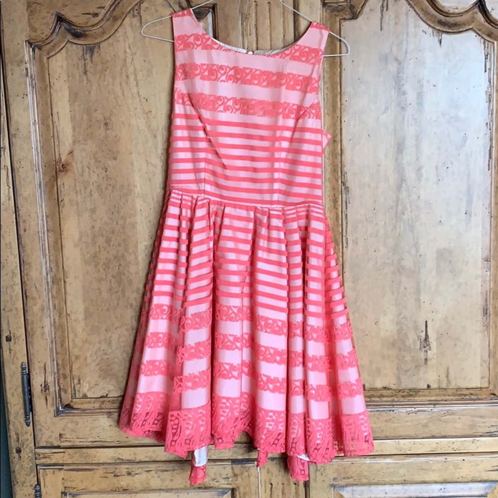Danny & Nicole Coral Lace Dress